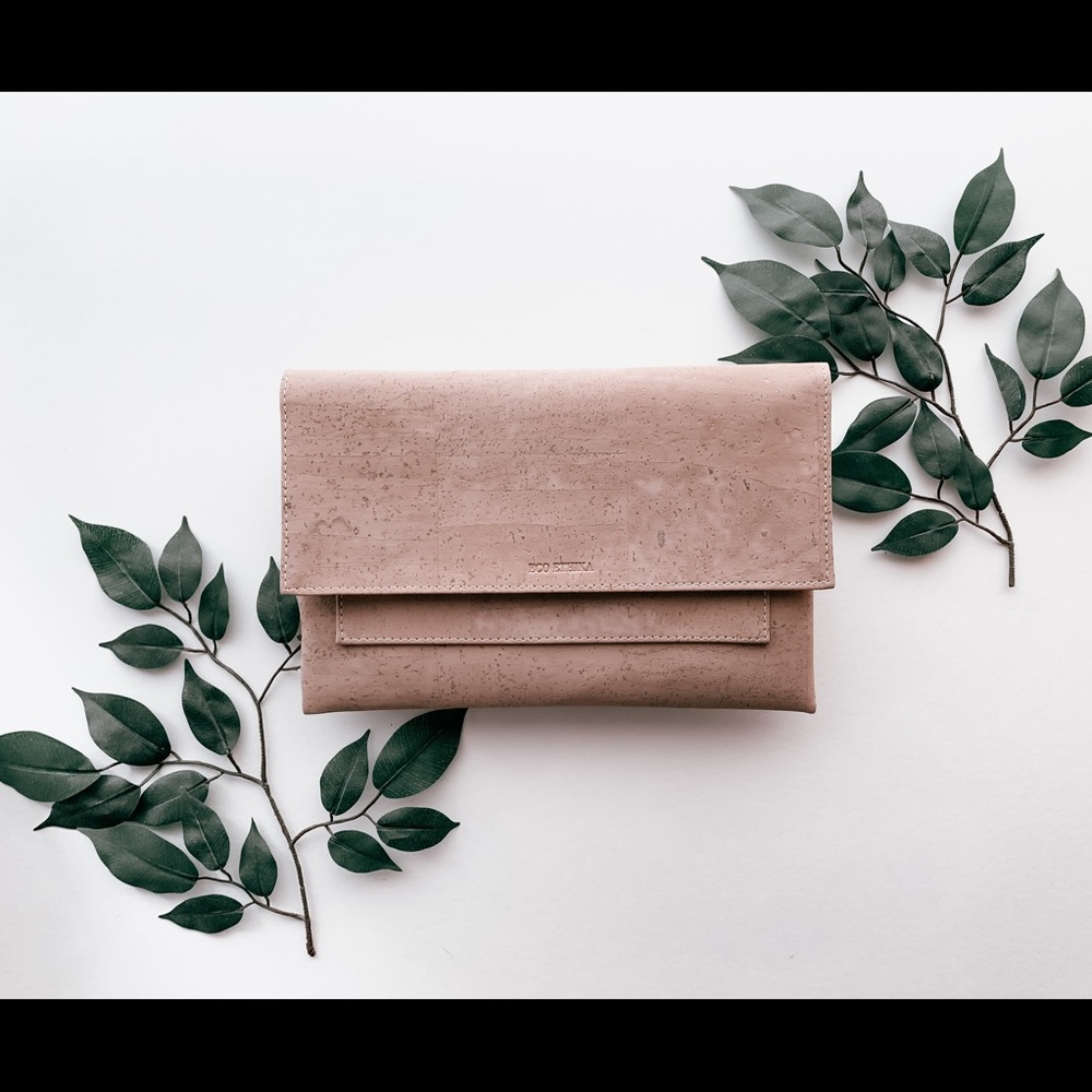 Cork leather handbag